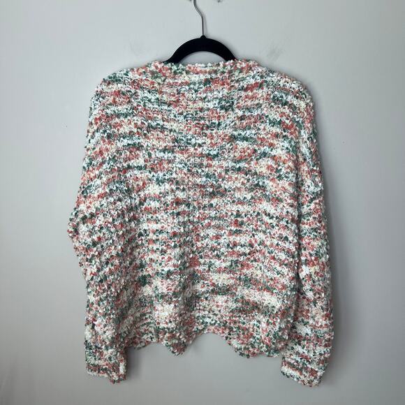 Jodifl Women's‎ Multicolor Popcorn Knit Pullover Sweater Size Medium Pointed Hem - Picture 2 of 8